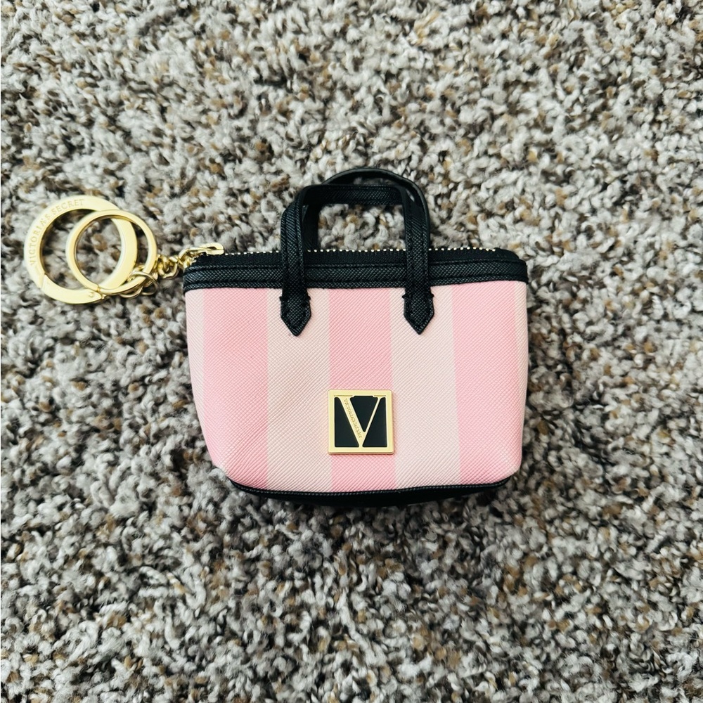 Victoria's Secret Pink and Black Mini Tote Keychain